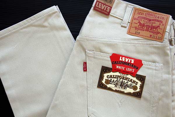 未使用★LVC LEVI'S VINTAGE CLOTHING リーバイス 519 BIGE Bedford ピケパンツ アイボリー w32 L34