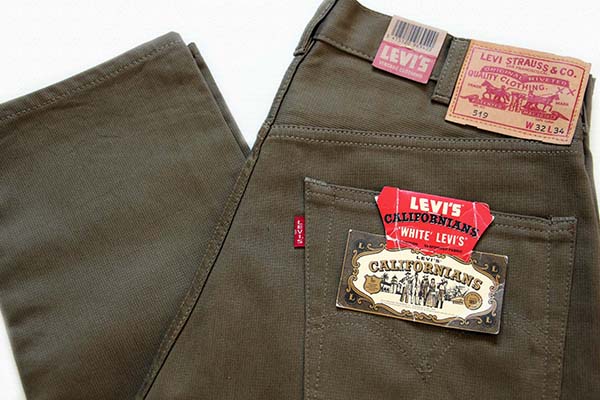 未使用★LVC LEVI'S VINTAGE CLOTHING リーバイス 519 BIGE Bedford ピケパンツ オリーブ w32 L34