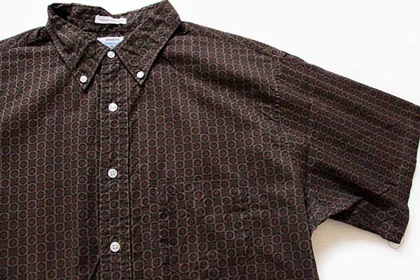 60s PENNEY'S TOWNCRAFT 総柄 三点留め ボタンダウン 半袖 60s PENNEY'S TOWNCRAFT 総柄 三点留め ボタンダウン 半袖