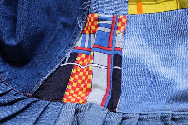 70s Levi'sリーバイス リメイク マキシ丈 パッチワーク デニム フレア