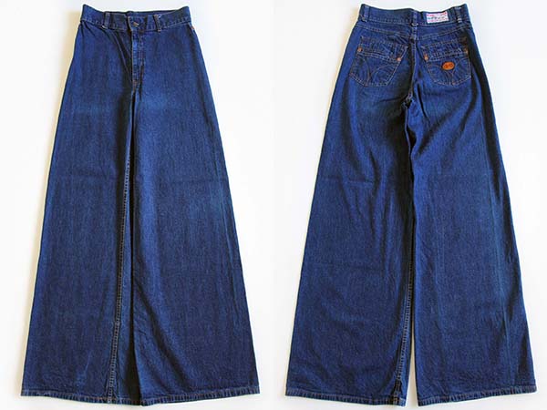 70s USA製 Levi'sリーバイス ハイウエスト スーパーワイド フレア