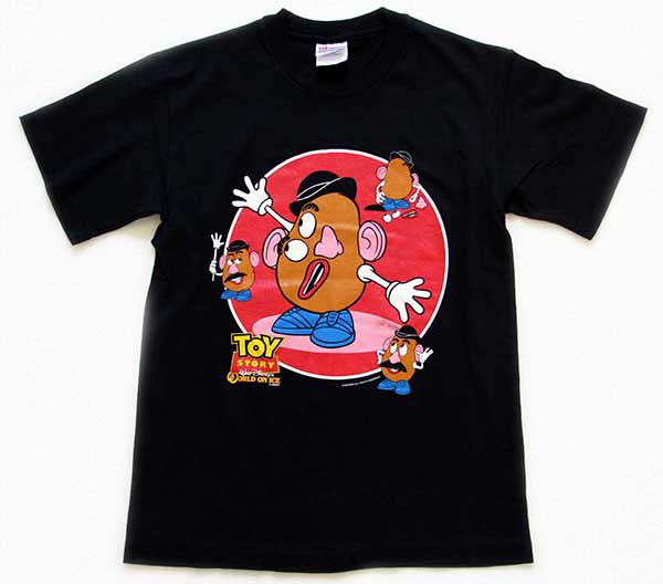 00s Hanes TOY STORYトイストーリー Mr.ポテトヘッド コットンTシャツ 黒 S