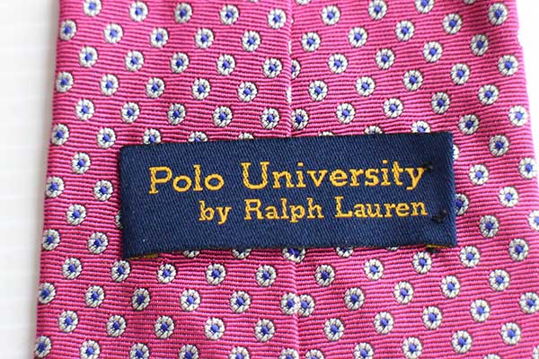 90s USA製 Polo University ラルフローレン 総柄 ネクタイ - Sixpacjoe Web Shop