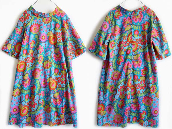 60s Miss Smith フラワー柄 半袖 ワンピース Sixpacjoe Web Shop