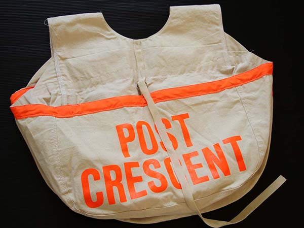 ビンテージ POST CRESCENT キャンバス ニュースペーパーバッグ