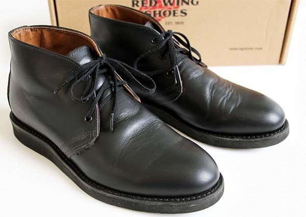 レッドウィングREDWING　チャッカブーツ　黒　（26.5cm）