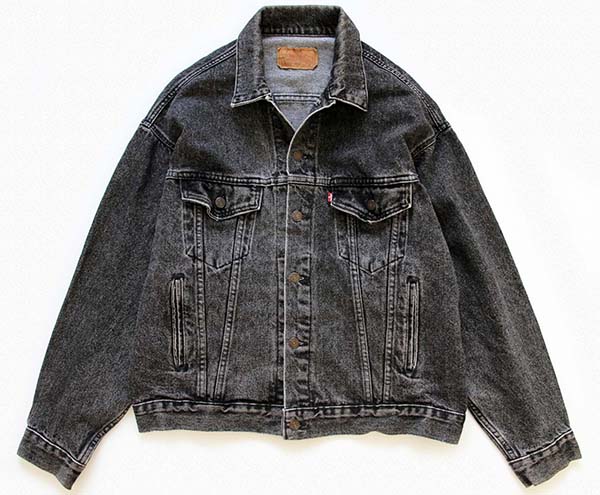 80s USA製 Levi'sリーバイス 70507 先染め ブラック デニムジャケット 