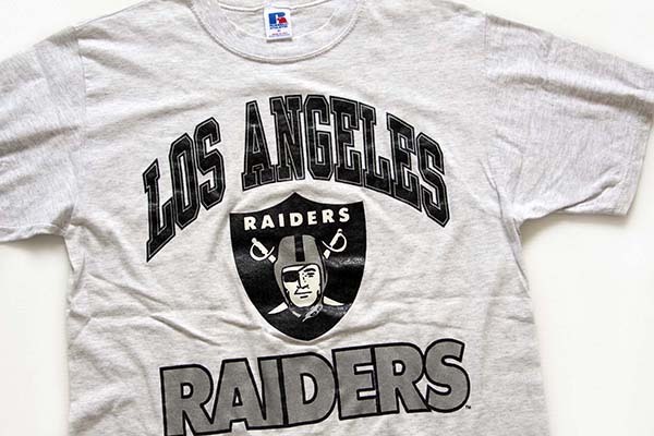 90s USA製 RUSSELLラッセル NFL LOS ANGELES RAIDERSレイダース ...