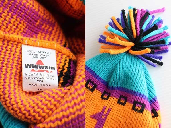 USA製 Wigwam 動物柄 ニットキャップ - Sixpacjoe Web Shop