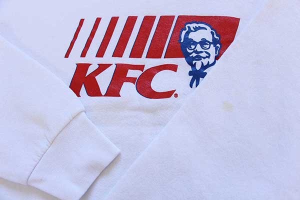 90s Kfc ケンタッキーフライドチキン ロゴ スウェット 白 Sixpacjoe Web Shop