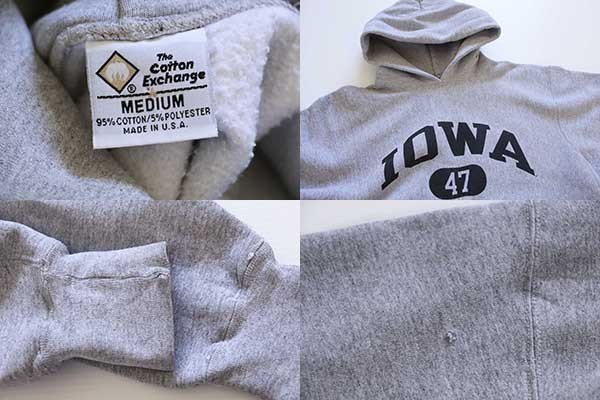 90s USA製 The Cotton Exchange IOWA 47 リバースウィーブ スウェット ...