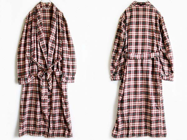 レーヨン チェック ガウン Flannel Gown Coat #