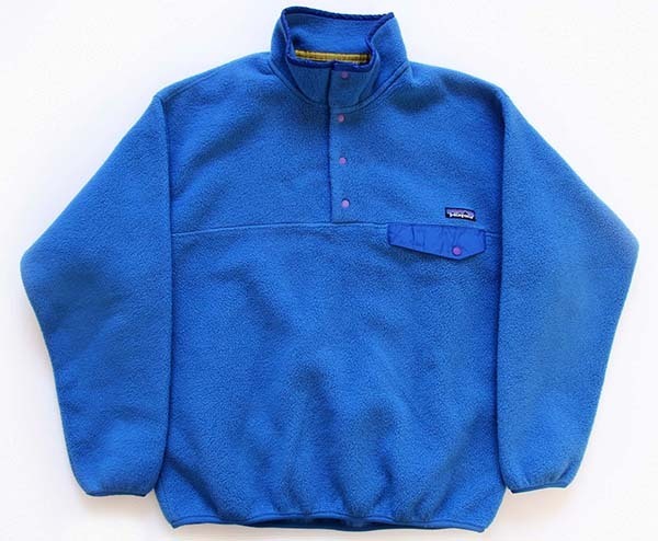 00s USA製 patagoniaパタゴニア フリース スナップT ブルー L ...