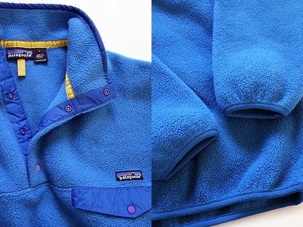 00s USA製 patagoniaパタゴニア フリース スナップT ブルー L