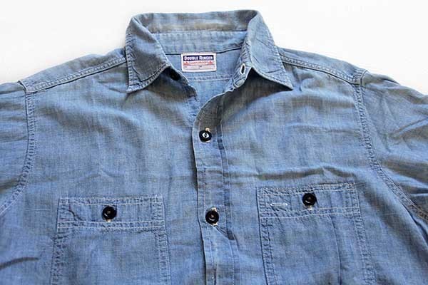 60s double ringer blue chambray shirt