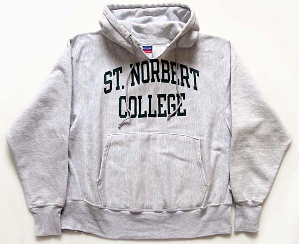 90s メキシコ製 Championチャンピオン St Norbert College リバースウィーブ スウェットパーカー 杢グレー L Sixpacjoe Web Shop