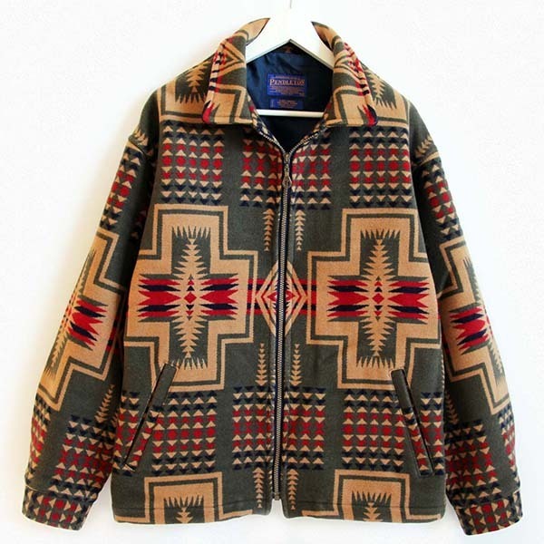 90s USA製 PENDLETONペンドルトン ネイティブ柄 ウール ブランケット ...