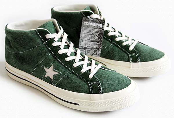 未使用 Converseコンバース Chuck Taylorチャックテイラー One Starワンスター Mid スエード 緑 9 5 Sixpacjoe Web Shop