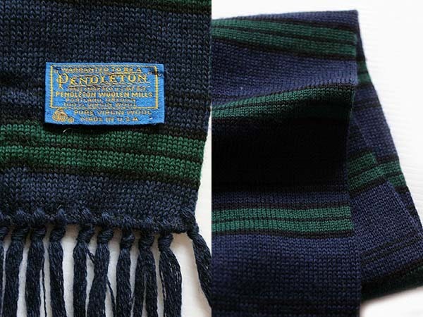 70s USA製 PENDLETONペンドルトン ボーダー ウールニット
