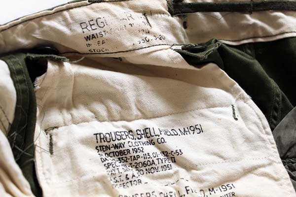 50s 米軍 U.S.ARMY M-51 フィールドカーゴパンツ ウールパイル