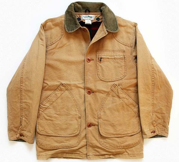 90s USA製 L.L.Bean ウールライナー ダック地 フィールドコート 茶 S★ハンティングジャケット - Sixpacjoe Web