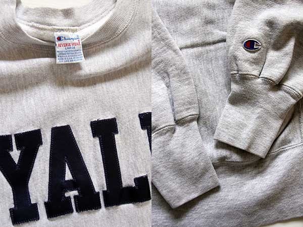 【極美品】90’sチャンピオン リバースウィーブ YALE ワッペンロゴ