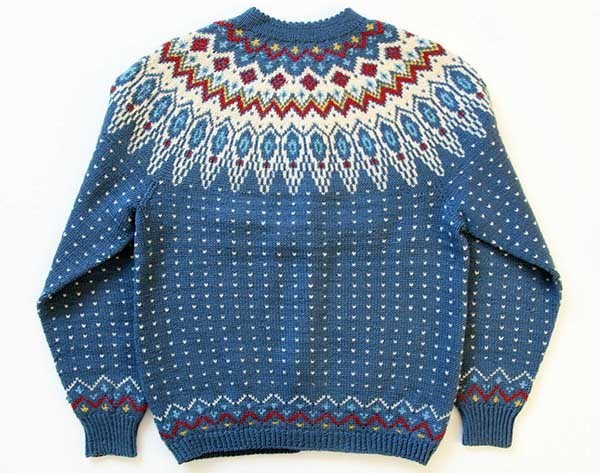 ノルウェー製 NORSK HUSFLID 丸ヨーク ノルディック柄 ウール