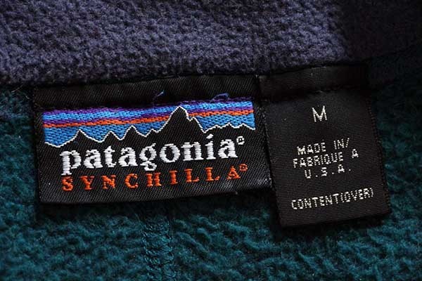 価格交渉あり】Patagonia シンチラスナ ロゴ 緑 Mサイズ USA製
