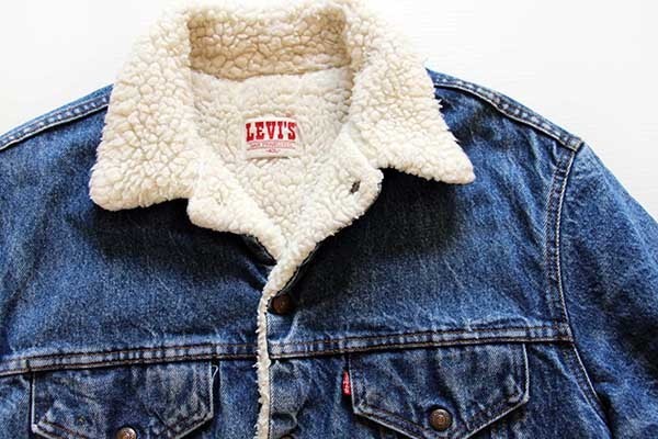 80s USA製 Levi'sリーバイス 71608 ボアライナー デニムジャケット 4