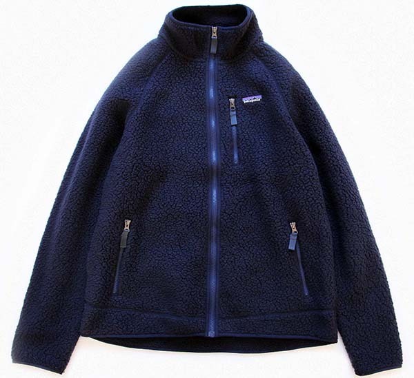 patagoniaパタゴニア レトロ パイル フリースジャケット ネイビーブルー L - Sixpacjoe Web Shop