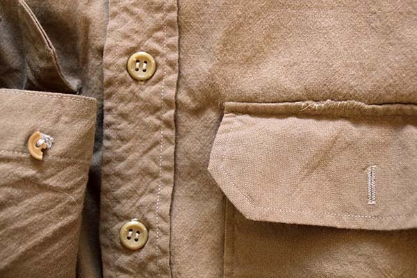 40s 米軍 ミリタリー シャツ カーキ 14 1/2 - Sixpacjoe Web Shop