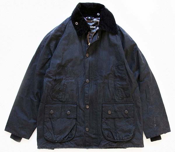 00s 英国製 Barbourバブアー BEDALEビデイル オイルドジャケット 黒 36