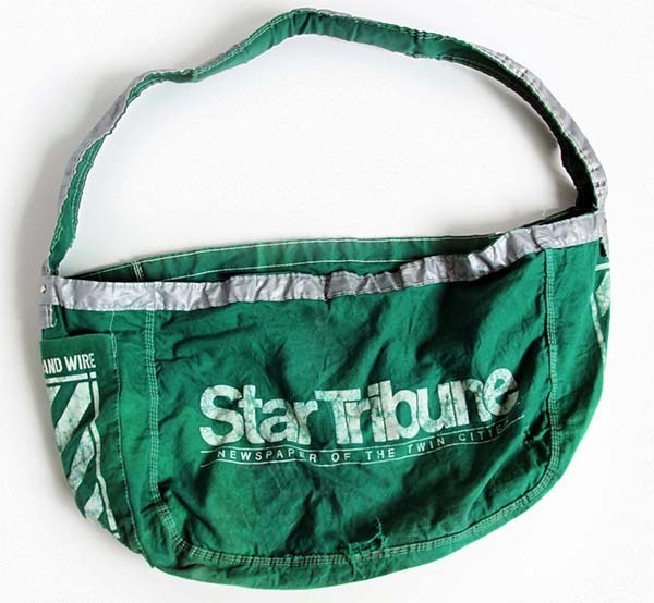 ビンテージ StarTribune キャンバス ニュースペーパーバッグ ボロ 緑 - Sixpacjoe Web Shop