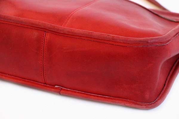 70s USA製 COACH オールド コーチ レザー ショルダーバッグ 赤