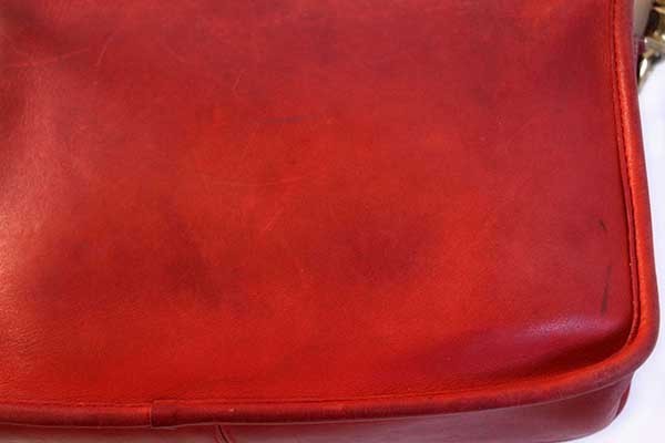 70s USA製 COACH オールド コーチ レザー ショルダーバッグ 赤