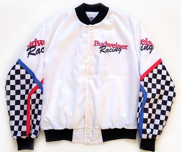 90s USA製 Chalk Line Budweiserバドワイザー ナイロン レーシングジャケット L