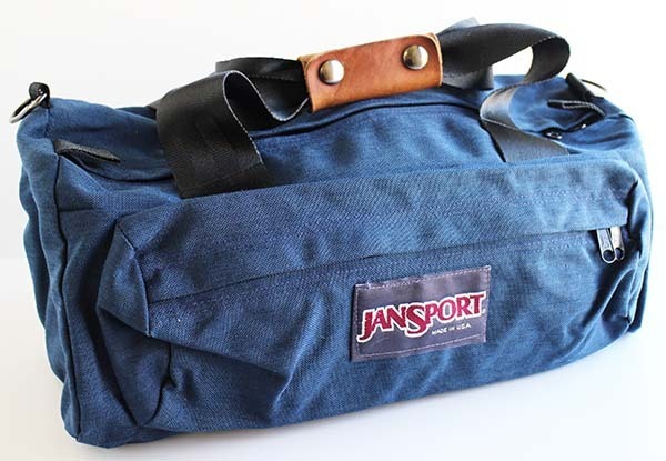 80s USA製 JANSPORTジャンスポーツ ナイロン ダッフルバッグ 紺