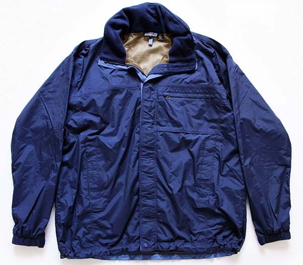 90s patagoniaパタゴニア ナイロンジャケット 紺 L - Sixpacjoe Web Shop