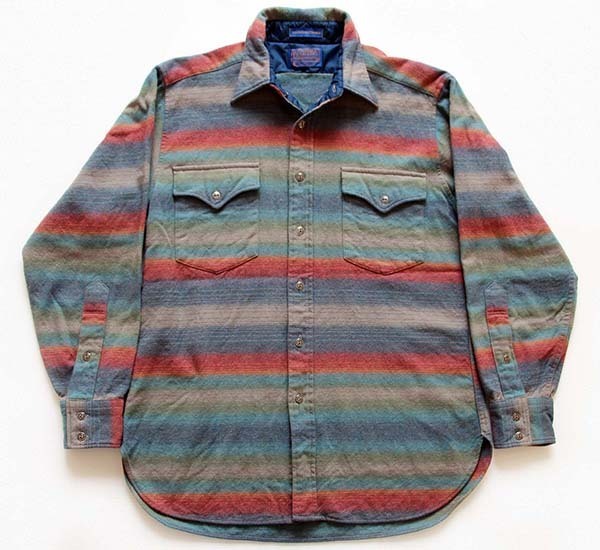 70s USA製【 PENDLETON 】 ウール　ウエスタンシャツ