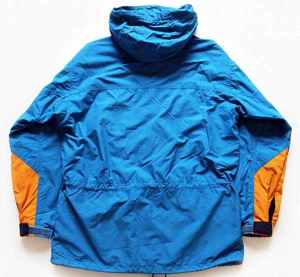 90s patagoniaパタゴニア ナイロン ストームジャケット ブルー×マンゴー M