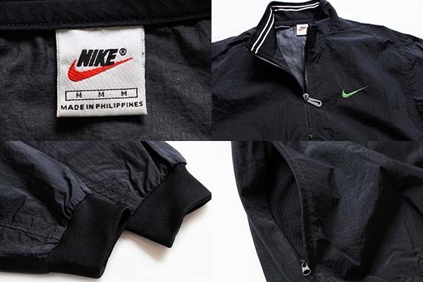 90s NIKEナイキ ワンポイント プルオーバー ナイロンジャケット 黒 M - Sixpacjoe Web Shop