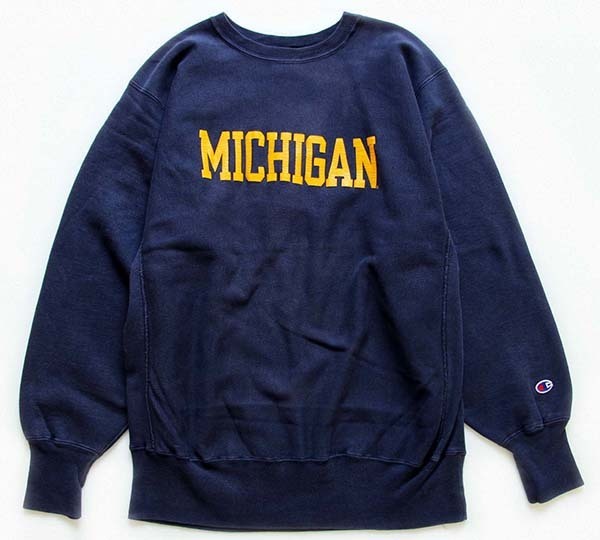 90s Usa製 Championチャンピオン Michigan リバースウィーブ スウェット 紺 Xl Sixpacjoe Web Shop