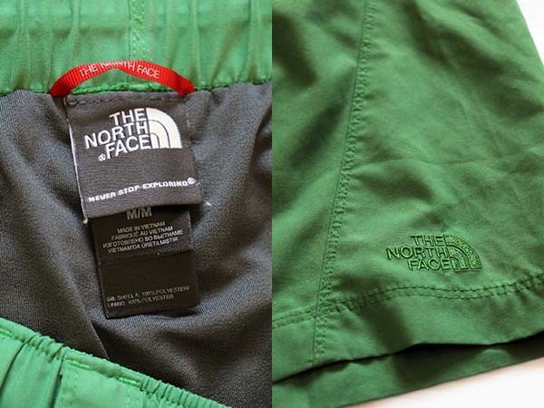 ノースフェイス GORE-TEX ナイロン素材パンツ・緑グリーン系 82529