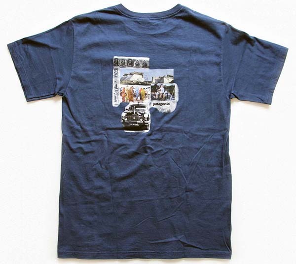 USA製 patagoniaパタゴニア Beneficial T's バウンドザワールド オーガニックコットン Tシャツ 紺 S