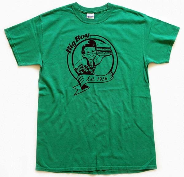Big Boyビッグボーイ コットンTシャツ 緑 M - Sixpacjoe Web Shop