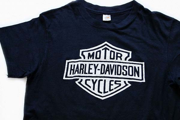 70s USA製 Hanes HARLEY-DAVIDSONハーレー ダビッドソン ロゴ 両面 