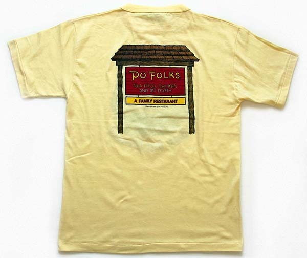 70s USA製 I'M PO But I'm Proud 両面プリント Tシャツ 薄黄 L ...