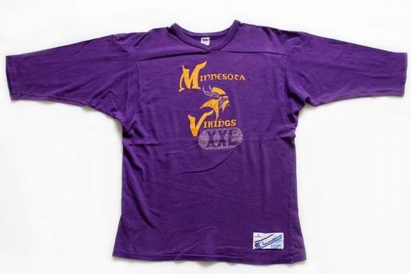 80年代 チャンピオン Champion トリコタグ NFL MINNESOTA VIKINGS ミネソタバイキングス プリントTシャツ USA製 メンズS ヴィンテージ /eaa319867