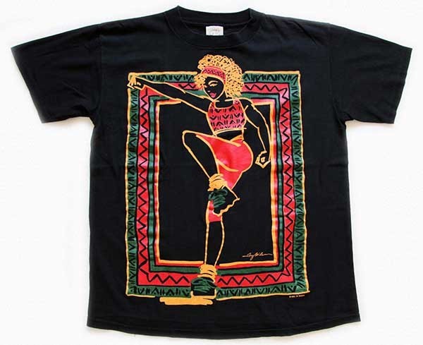 90s USA製 TY WILSON ダンス コットンTシャツ 黒 - Sixpacjoe Web Shop 90s USA製 TY WILSON ダンス コットンTシャツ 黒 - Sixpacjoe Web Shop