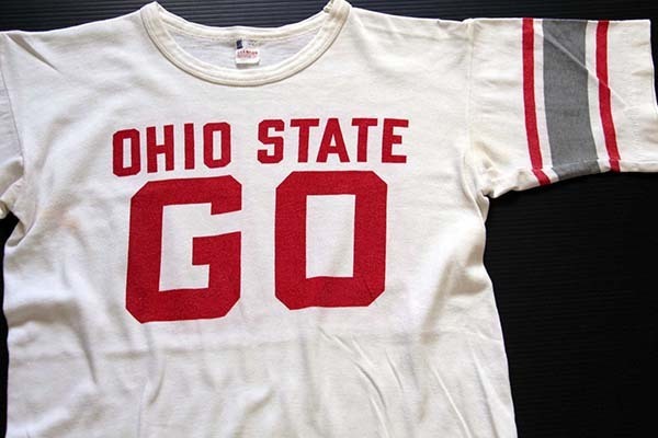 50s USA製 CHAMPIONチャンピオン ランタグ OHIO STATE GO 両面